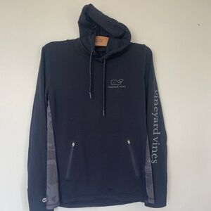 Vineyard Vines Performance Black Camo Long Sleeve Hoodie XS